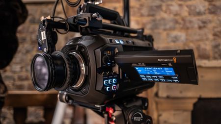 Blackmagic camera during filming of Musik