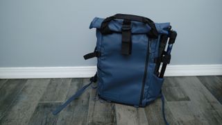 The Wandrd Prvke V4 camera backpack in Aegean Blue, 21L size